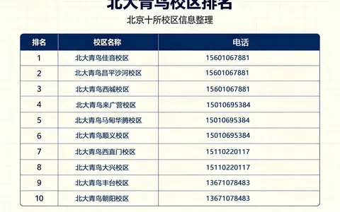 2026北大青鸟网络安全哪个校区排名靠前？各校区对比