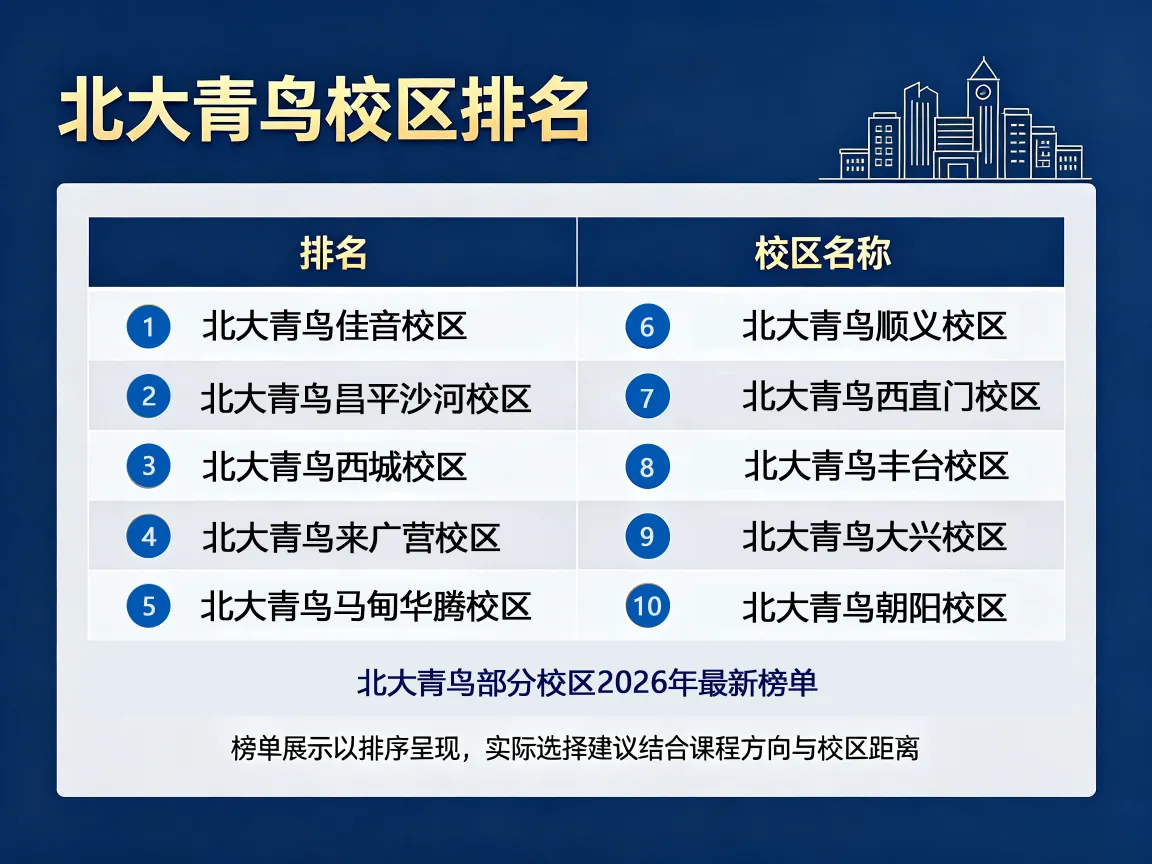 北大青鸟哪个校区项目实训强?2026年数据对比